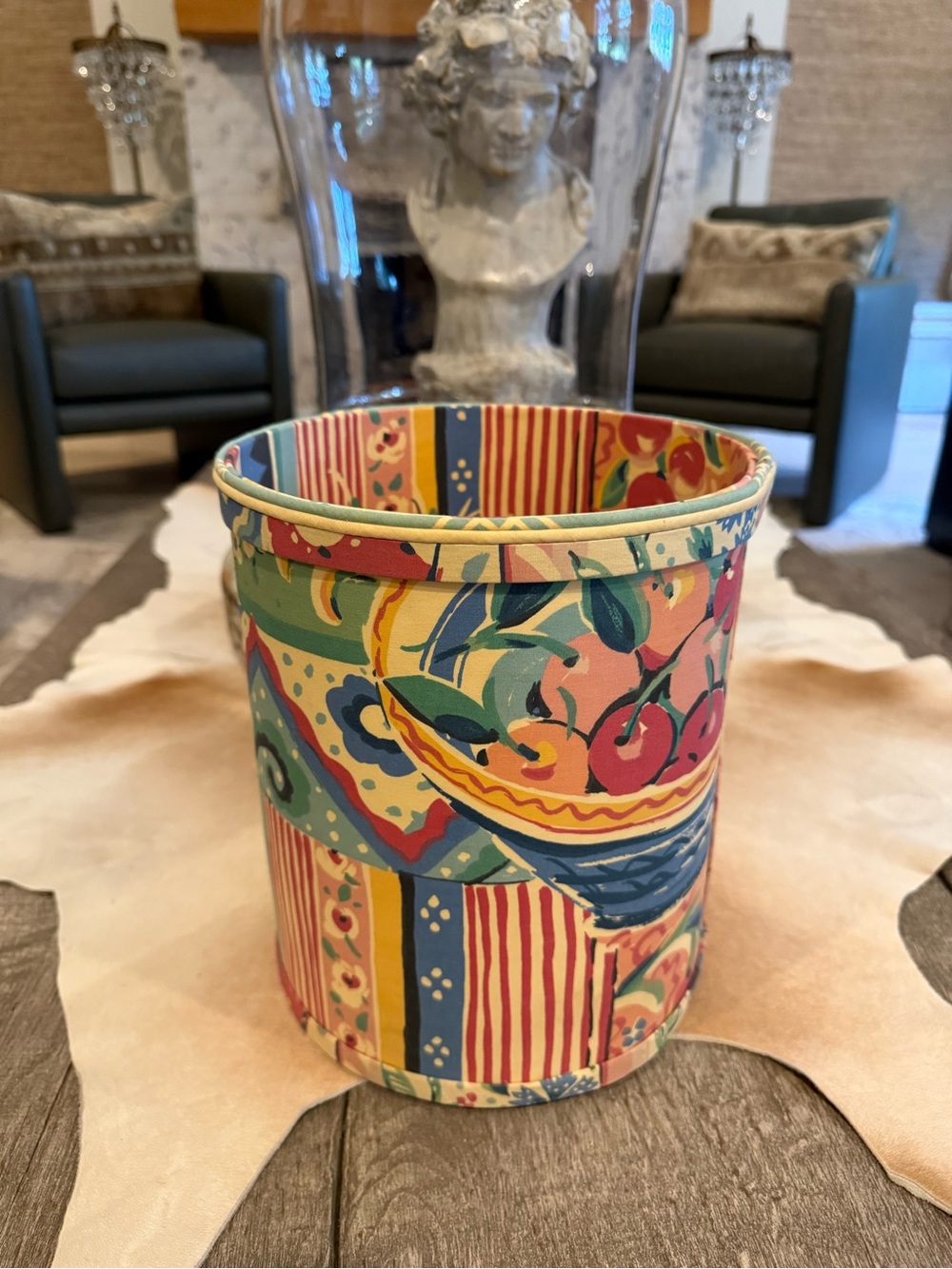 Gorgeous Gypsy Dance Fabric Lined Waste Basket - Picture 2 of 11